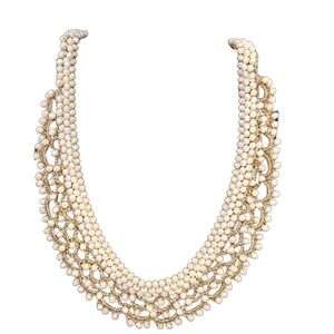 GLASS PEARL VINTAGE INSPIRED HEAND BEADED NECKLACE